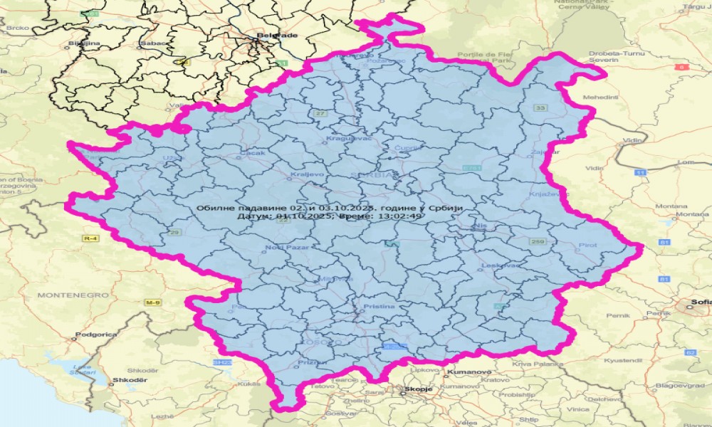 Upozorenje: Jake padavine i obilni snežni nanosi u centralnoj i južnoj Srbiji