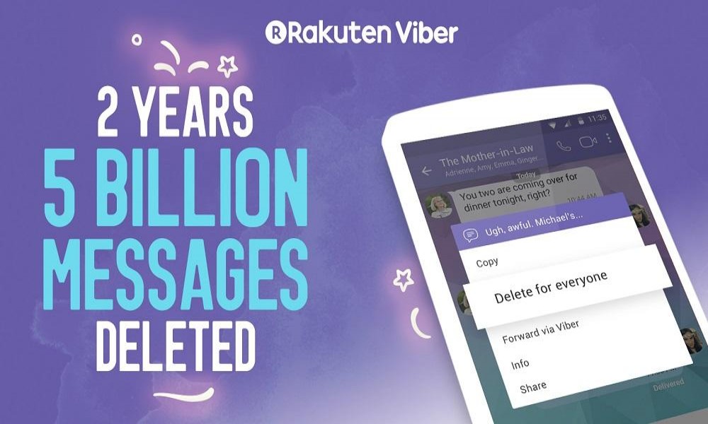 Viber obeležava drugu godišnjicu od uvođenja funkcije Obriši poruku. Posle 5 milijardi slučajeva u kojima su korisnici bili pošteđeni blama