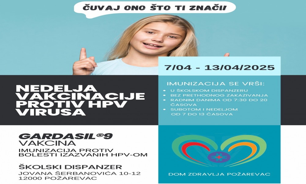 Nedelja otvorenih vrata za imunizaciju dece i mladih