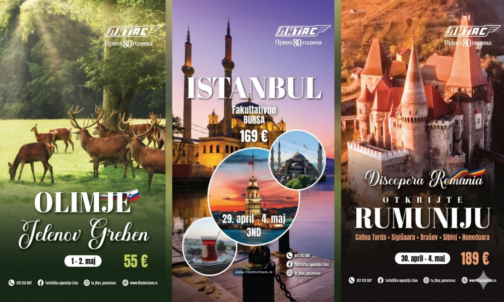 Prvomajske čarolije uz Turističku agenciju Litas: Od Transilvanije do Istanbula i bajkovite Slovenije