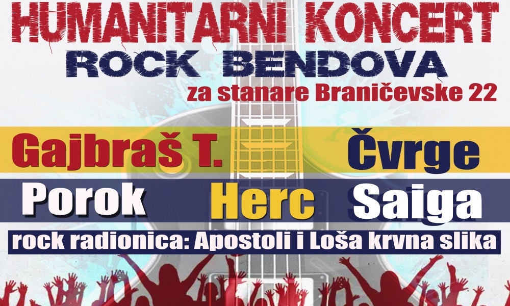 Humanitarni rock koncert za stanare Braničevske 22