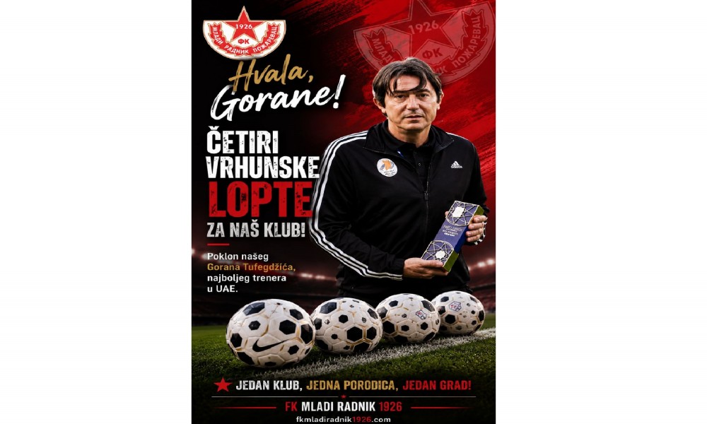 Četiri lopte za nove pobede - Goran Tufegdžić podržao Mladi radnik 1926