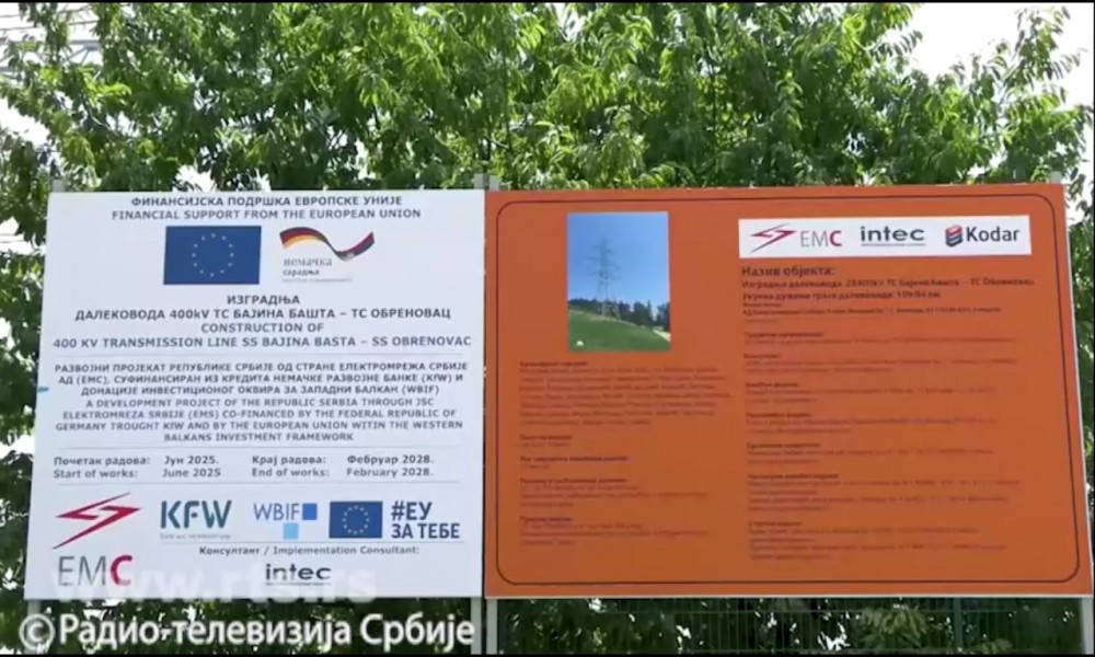 Počeli radovi na trećoj sekciji Transbalkanskog koridora za prenos struje
