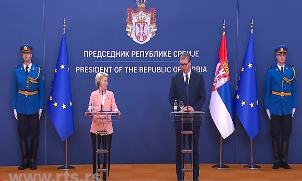 Vučić: Nadam se da ćemo do kraja godine otvoriti klaster 3 u pregovorima sa EU; Fon der Lajen: Partnerstvo između Srbije i EU jača