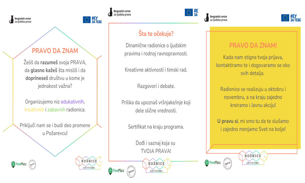 Pravo da znam: Mladi kreiraju budućnost po meri ljudskih prava