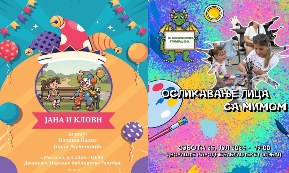 Zmajevo selo u Golupcu donosi dečiju predstavu i čarobno oslikavanje lica