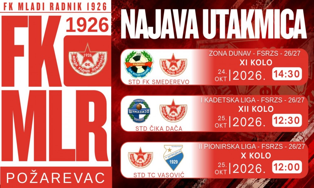 Tri selekcije Mladog radnika 1926 pred novim prvenstvenim izazovima