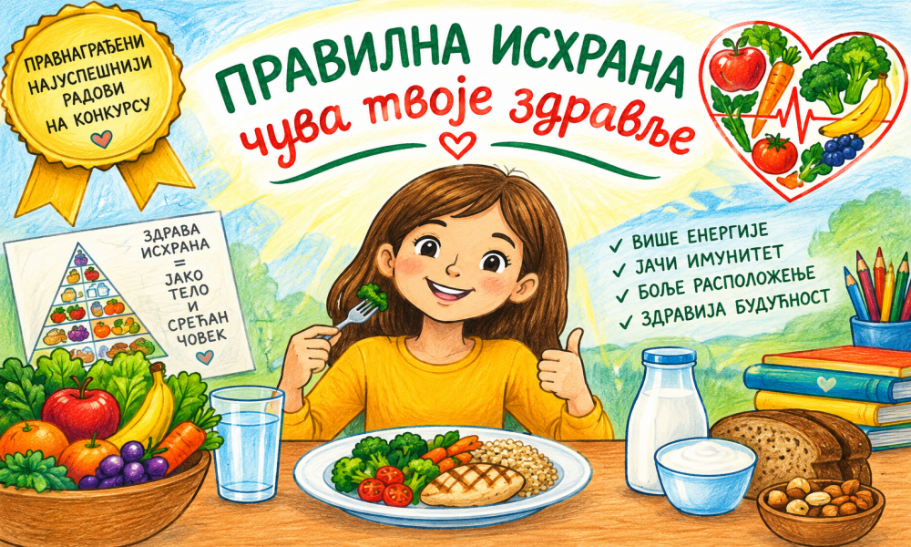 Nagrađeni najuspešniji radovi na konkursu "Pravilna ishrana čuva tvoje zdravlje"