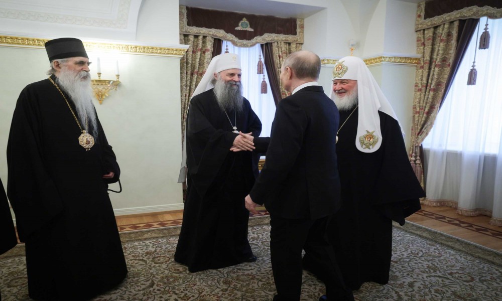 Putin sa patrijarhom Porfirijem: Saveznički odnosi sa Srbijom najtopliji i najbliži, očekujem Vučića 9. maj
